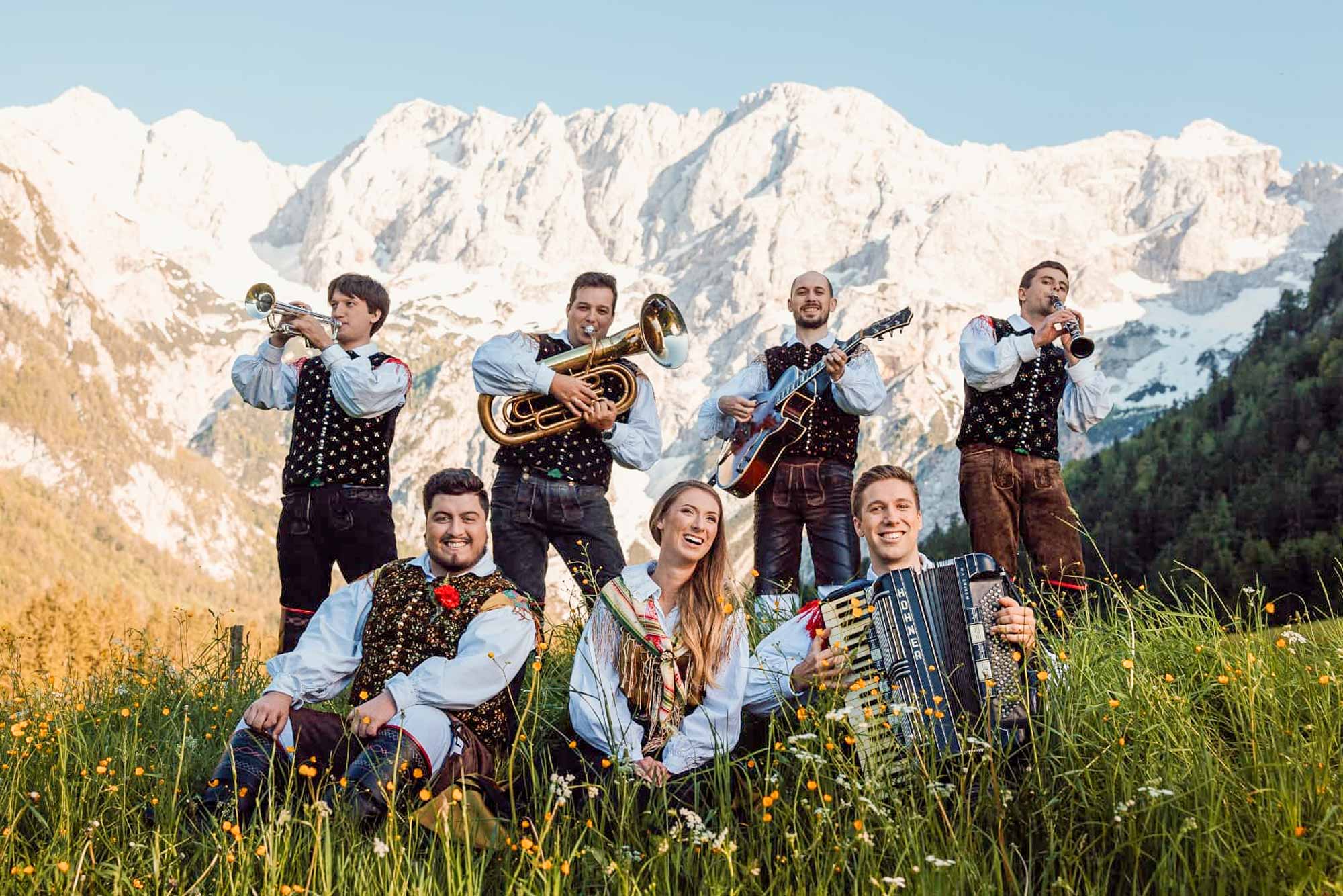 Die slowenische Musikgruppe „Sašo Avsenik und seine Oberkrainer“.